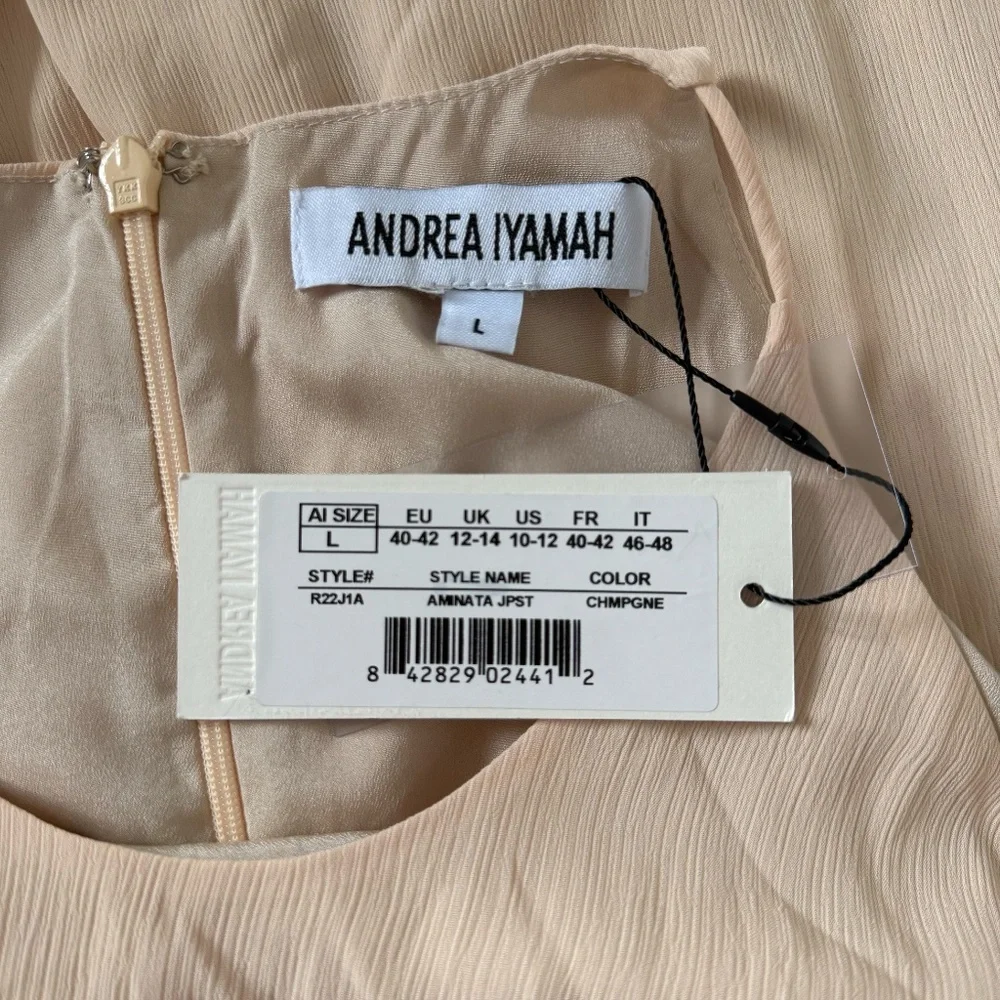Andrea Iyamah Aminata Jumpsuit in Champagne, Sz L (NWT) - Picture 15 of 15